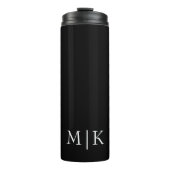 Zwart en wit | Modern monogram Thermosbeker (Voorkant)