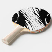 Zwart en wit modern tafeltennisbatje (Voorkant Gekanteld)