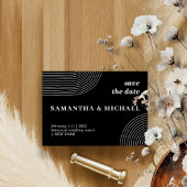 Zwart en wit moderne lijnenkunst Elegant bewaar da Kaart