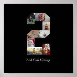 Zwart en Wit Nummer 2 Foto Collage Poster