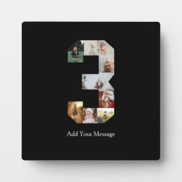 Zwart en Wit Nummer 3 Foto Collage Fotoplaat