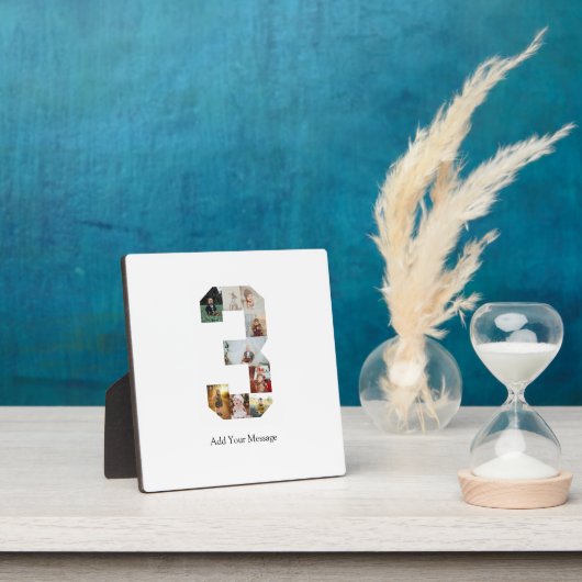 Zwart en Wit Nummer 3 Fotocollage Fotoplaat (Insitu)