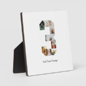 Zwart en Wit Nummer 3 Fotocollage Fotoplaat (Voorkant)