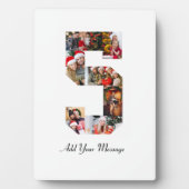 Zwart en Wit Nummer 5 Foto Collage Fotoplaat (voorkant)