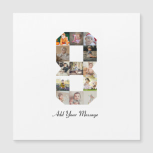 Zwart en Wit Nummer 8 Foto Collage