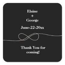 Zwart en Wit Oneindigheid Sticker