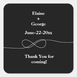 Zwart en Wit Oneindigheid Sticker