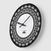Zwart en wit  ontwerp grote klok (Hoek)