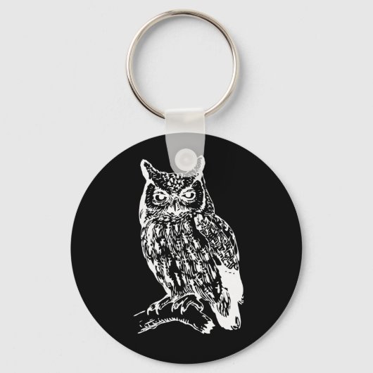 Zwart en wit ontwerp sleutelhanger (Voorkant)