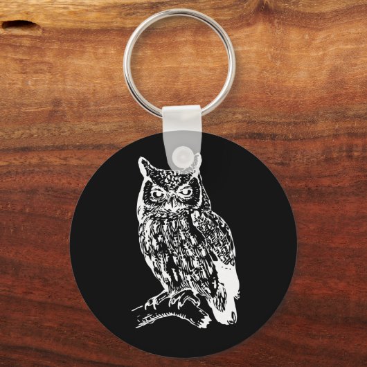 Zwart en wit ontwerp sleutelhanger (Achterkant)