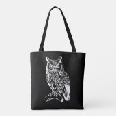 Zwart en wit ontwerp tote bag (Achterkant)