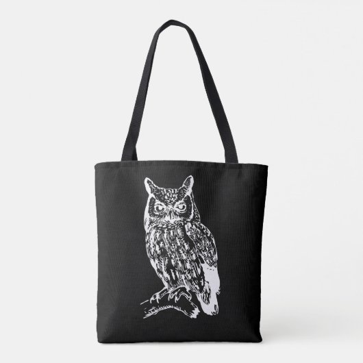 Zwart en wit ontwerp tote bag (Achterkant)