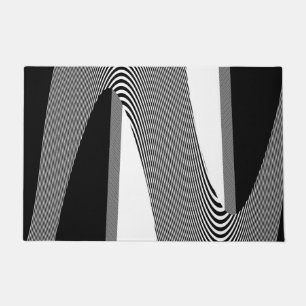 Zwart en wit ontwerp voor kunst, deurmat
