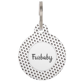 Zwart en wit patroon huisdierpenning