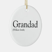 Zwart en Wit Pret Opa Opa Papa Keramisch Ornament (Rechts)