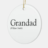 Zwart en Wit Pret Opa Opa Papa Keramisch Ornament (Links)