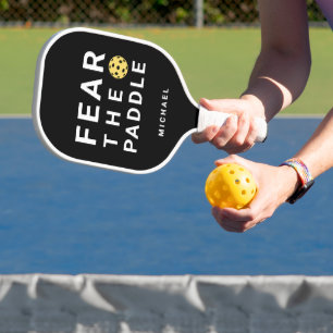 Zwart en Wit Pret Vrees De Pickleball Paddle
