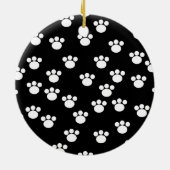 Zwart en wit proefschrift printpatroon. keramisch ornament (Achterkant)