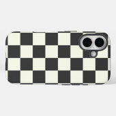Zwart en wit schaakbord uit Case-Mate iPhone case (Achterkant (horizontaal))
