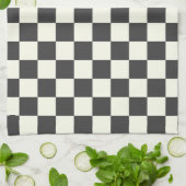 Zwart en wit schaakbord uit theedoek (Gevouwen)