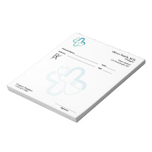 Zwart en Wit Schoon & Minimaal Bedrijfs RX Notitieblok