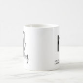 Zwart en wit script monogram koffiemok (Center)