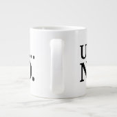 Zwart en wit script... NO Funny Sarcastic Extra Grote Beker (Achterkant)