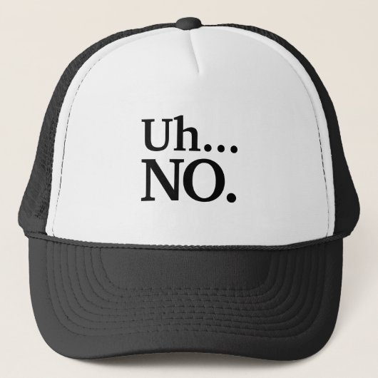 Zwart en wit script... NO Funny Sarcastic Trucker Pet (Voorkant)