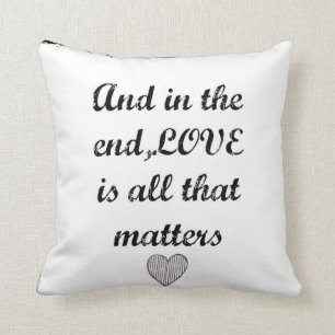 Zwart en wit Sierkussen met scripts