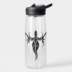 Zwart en Wit Sierlijk Stamgebonden Olifant Mandala Waterfles