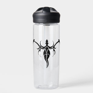 Zwart en Wit Sierlijk Tribal Olifant Mandala Waterfles