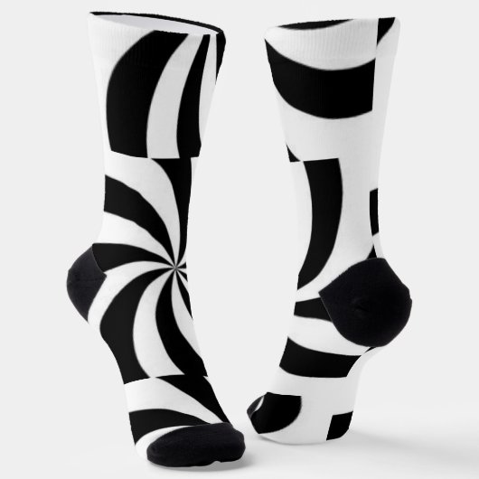 Zwart en wit sokken (Gebogen)