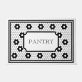 Zwart en wit stijlvol design deurmat (Voorkant)