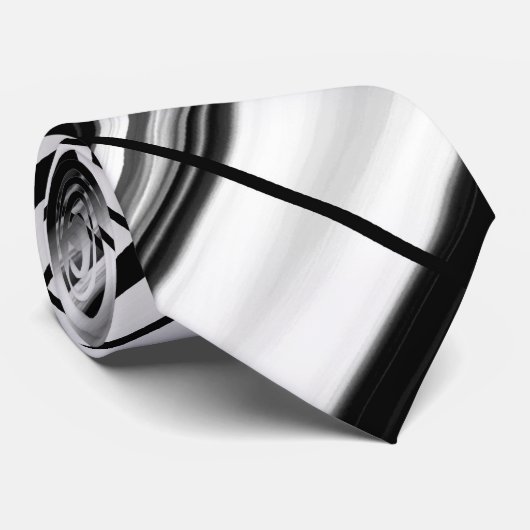 Zwart en wit stropdas (Opgerold)