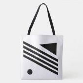 Zwart en wit tote bag (Voorkant)