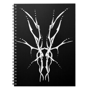 Zwart en Wit Tribal Herten Schedel Jacht Design Notitieboek