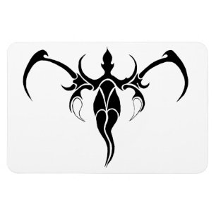 Zwart en wit versierde stamolifant-mandala magneet