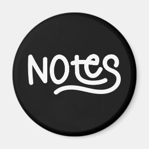 Zwart en Wit Vette Handgeschreven Notities Typogra Magneet