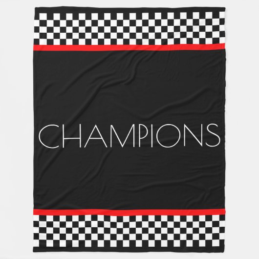 Zwart en wit, vette vormgeving fleece deken (Voorkant)