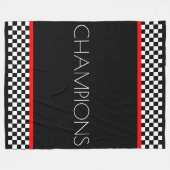 Zwart en wit, vette vormgeving fleece deken (Voorkant (Horizontaal))