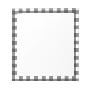 Zwart en wit Vichy print geruite patroon Notitieblok