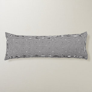 Zwart en wit vierkant naadloos geometrisch patroon lichaamskussen