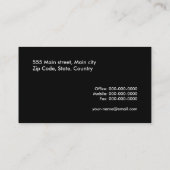 Zwart en wit visitekaartje (Achterkant)