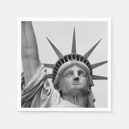 Zwart en wit Vrijheidsbeeld Servet (Voorkant)