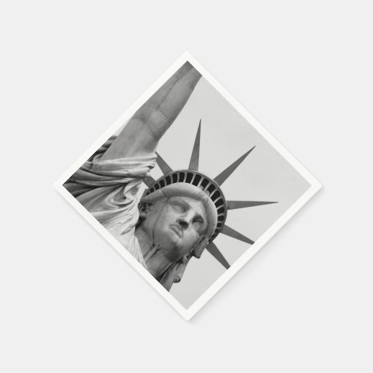 Zwart en wit Vrijheidsbeeld Servet (Hoek)
