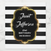 Zwart en wit wijn etiket (Enkel label)