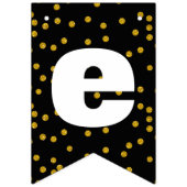 Zwart en wit willekeurig gouden stippenpatroon bru vlaggetjes (Tweede vlag)