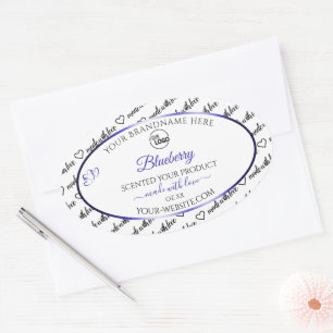 Zwart en wit Word Cloud Label Blauw Logo