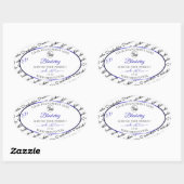Zwart en wit Word Cloud Label Blauw Logo (Vel)