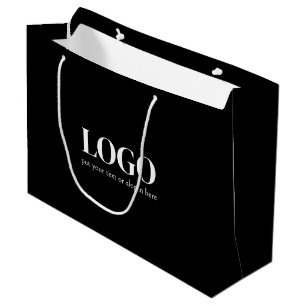 Zwart en wit zakelijk ontwerp groot cadeauzakje